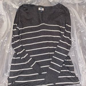 Old Navy Grey Stripped Sweater